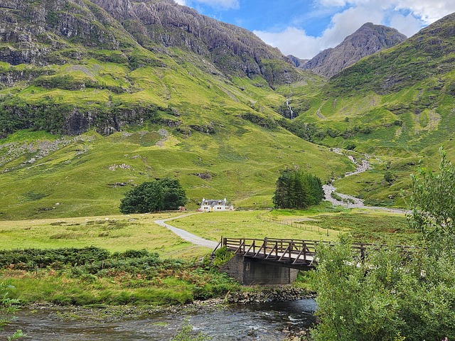 Natur, Landschaft, Brücke, Wasserfall