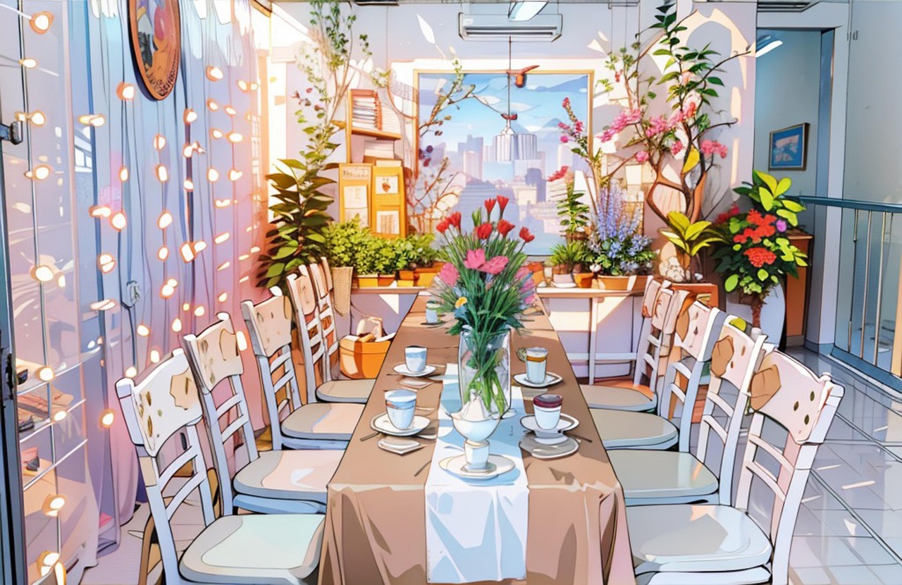 Download ai generated table party royalty free stock illustration