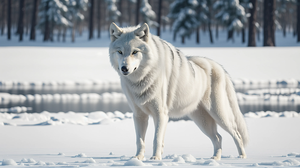 Ai Generiert, Wolf, Schnee, Kalt, Tier