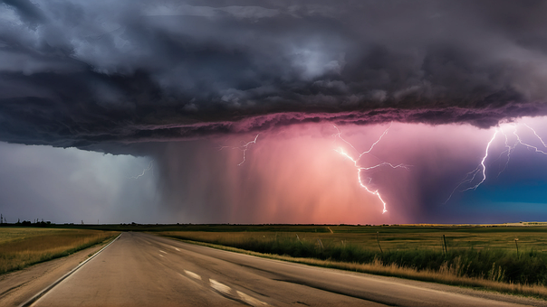 Ai Generiert, Tornado, Sturm, Blitz
