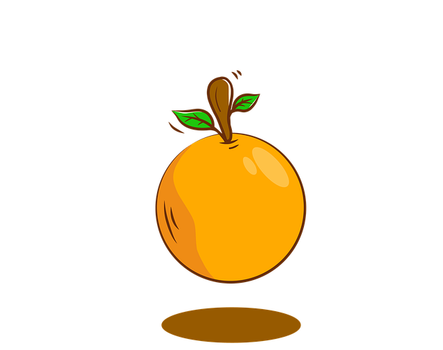 Free orange fruit cartoon illustration