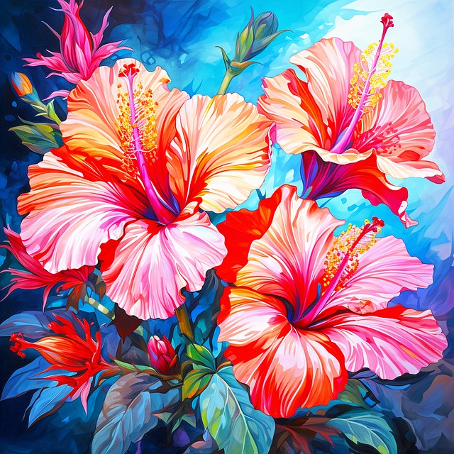Ai Generiert, Blumen, Fantasie, Aquarell