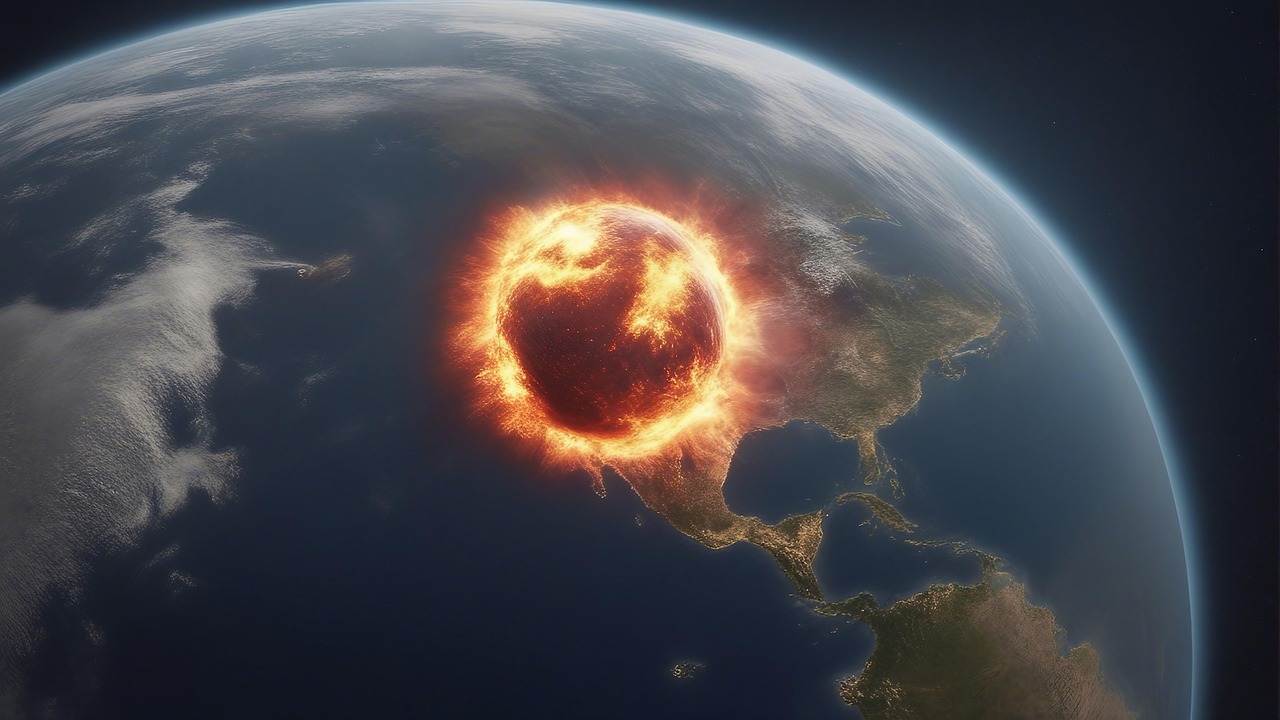Download Ai Generated Earth Asteroid Royalty Free Stock Illustration