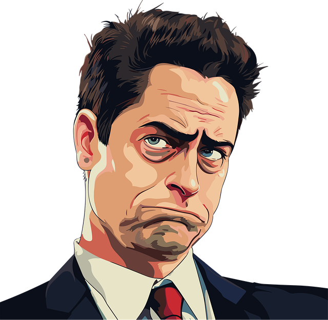 Free ai generated man expression vector