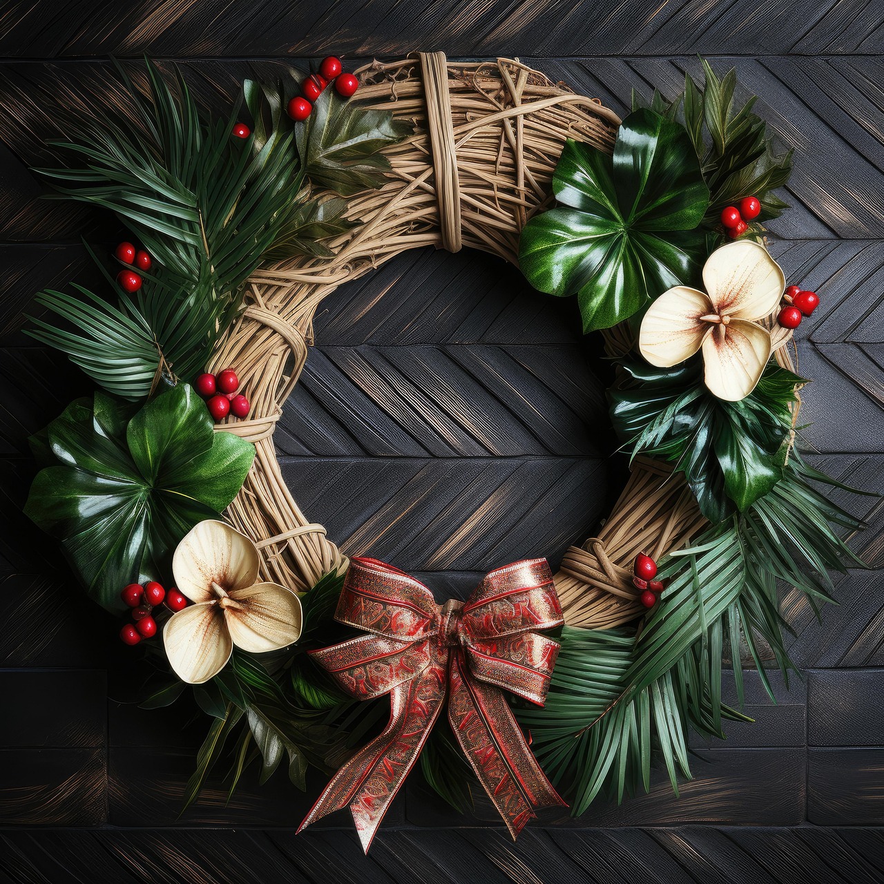 Download Ai Generated Christmas Wreath Wreath Royalty-Free Stock ...