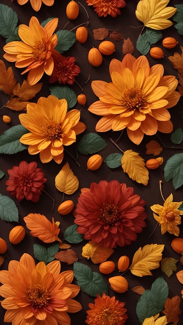 Free ai generated fall leaves illustration