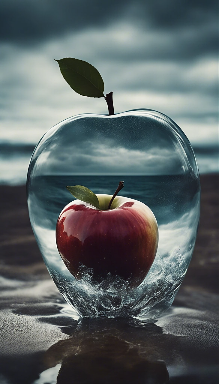 Download Apple, Fruit, Water. RoyaltyFree Stock Illustration Image