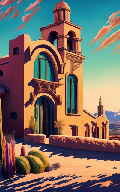 Free ai generated courtyard garden illustration
