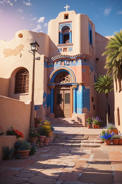 Free ai generated courtyard garden illustration