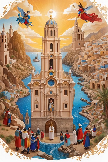 Free ai generated church temple illustration