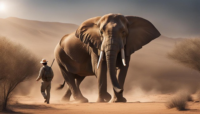 Free Elephant Desert illustration and picture