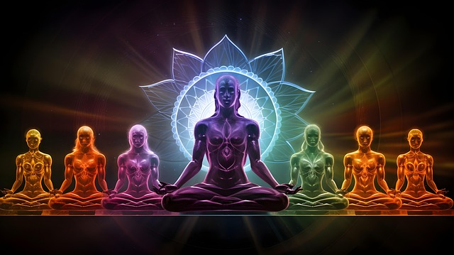Free yoga meditation chakra illustration