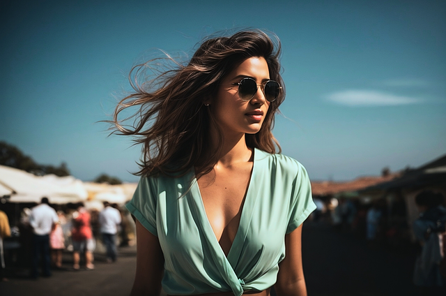 Free woman tan vacation illustration