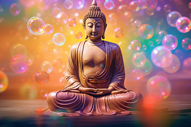 Free buddha meditation enlightenment illustration