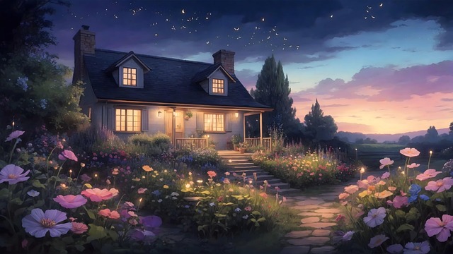 Free ai generated cottage house illustration