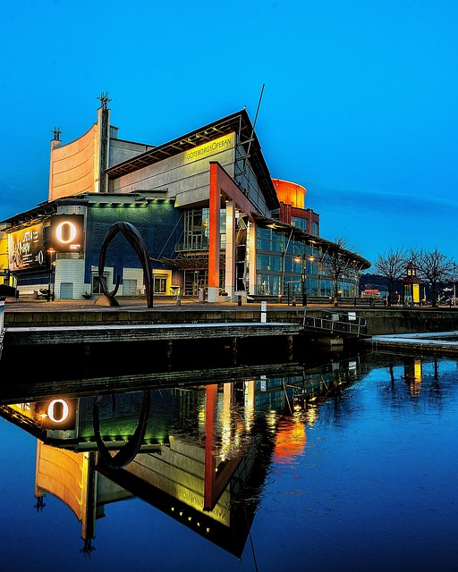 Opernhaus, Gebäude, Göteborg, Wasser