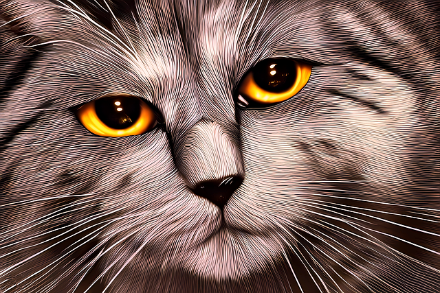 Free cat feline animal illustration