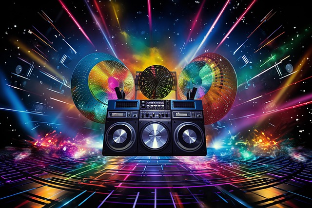 Ai Generiert, Boombox, 80Er Jahre, Retro
