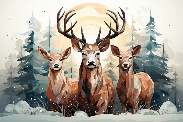 Download free HD stock image of Ai Generated Deer Free ai generated deer animal illustration