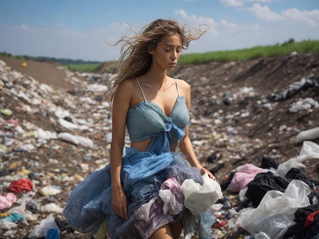 Download free HD stock image of Ai Generated Pollution Free ai generated pollution woman illustration