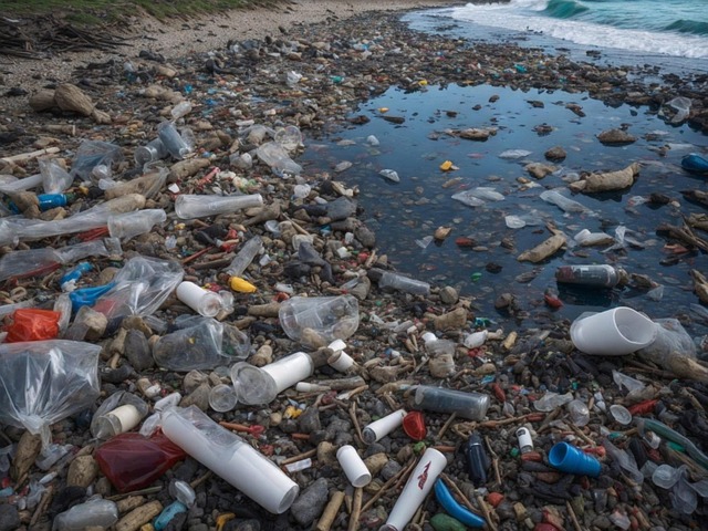 Free ai generated garbage pollution illustration