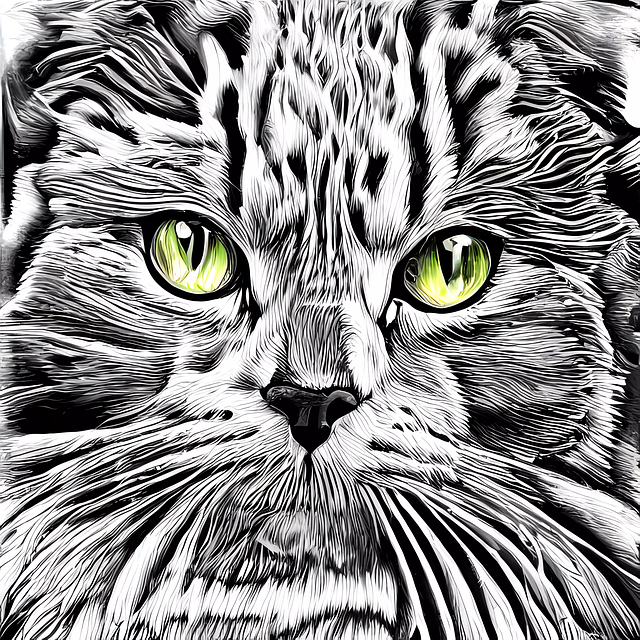 Free cat feline animal illustration