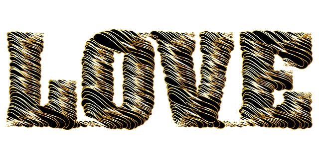 Free love typography script vector