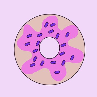 Donas, Comida, Postre, Rosa, Delicioso