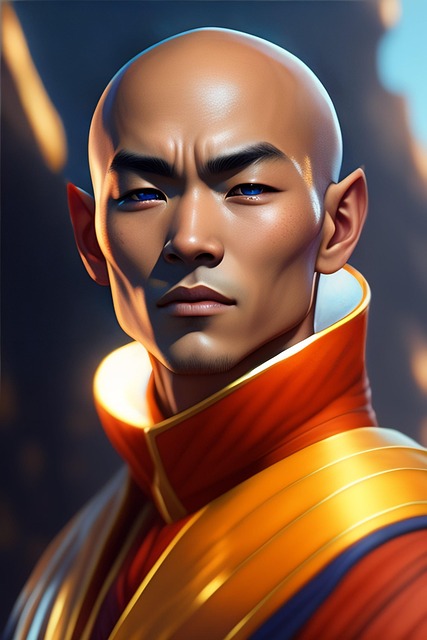 Free monk technology buddhist illustration