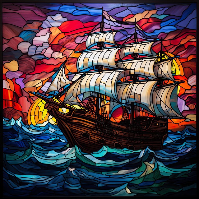 Free pirate ship tall ship illustration