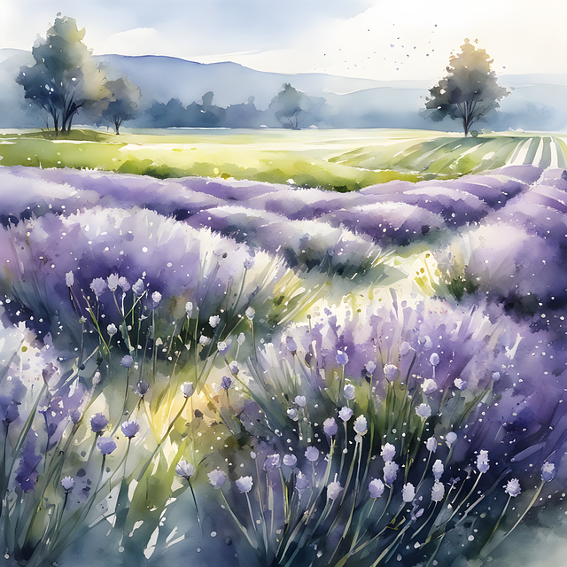 Free Ai Generated Lavander illustration and picture