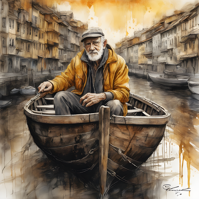 Free Fisherman Fishing illustration and picture