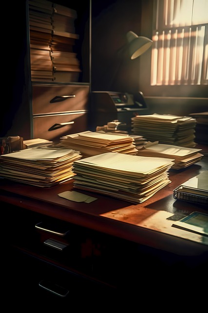 Free writing desk office work illustration