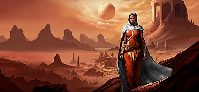 Free science fiction woman female illustration