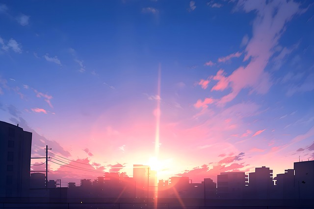 Ai Generiert, Stadtbild, Sonnenaufgang