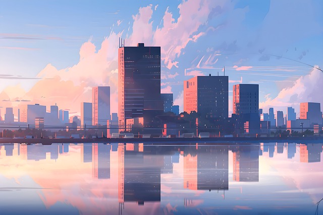 Ai Generiert, Stadtbild, Sonnenaufgang
