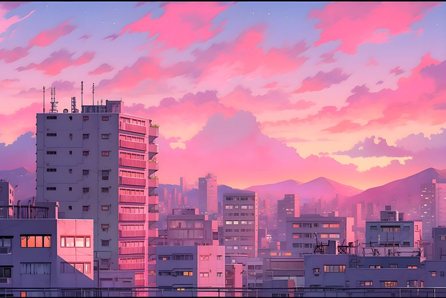 Ai Generiert, Stadtbild, Sonnenaufgang