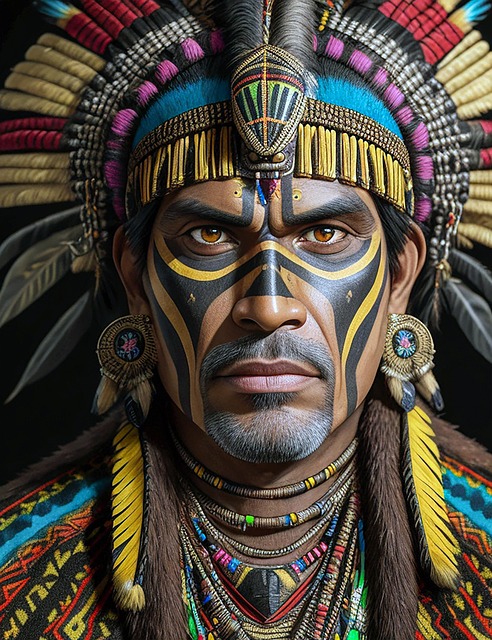 Free man portrait peru illustration