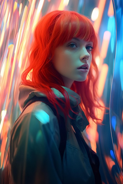 Free ai generated woman redhead illustration