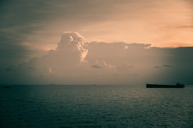 Strand, Solnedgang, Båd, Vietnam, Himmel