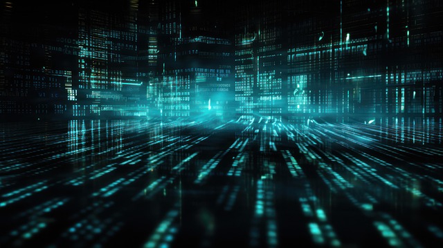 Free digital binary code abstract illustration