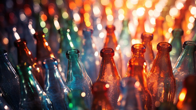 Free empty bottles abstract color illustration