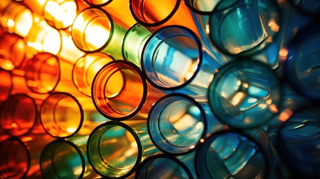 Free empty bottles abstract color illustration