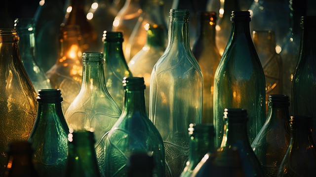 Free empty bottles abstract color illustration