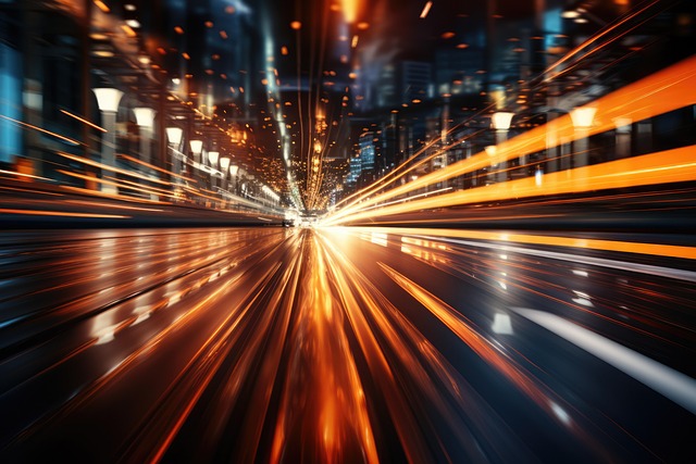 Free motion blur traffic light night illustration