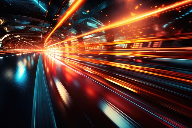 Free motion blur traffic light night illustration