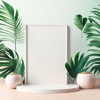Rám, Abstrakt, Design, Rostliny, Etapa