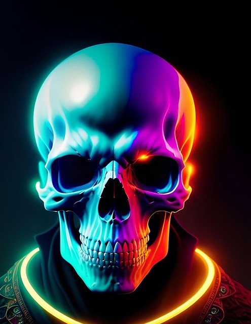 Download free HD stock image of Ai Generated Skull Free ai generated skull skeleton illustration