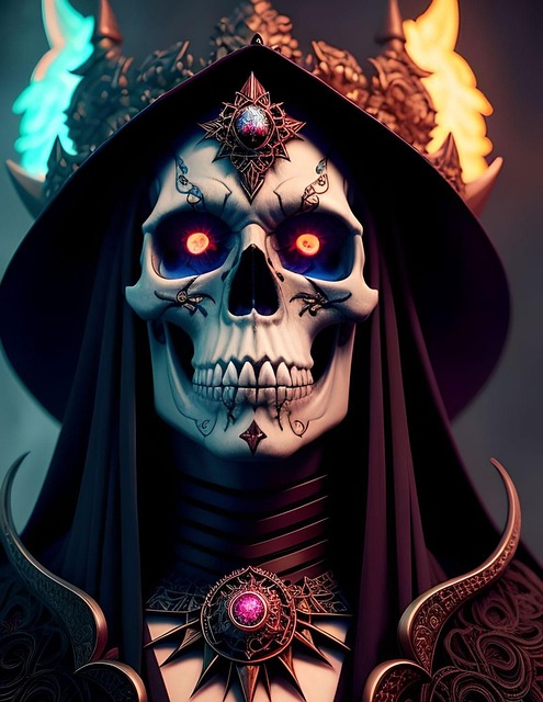 Free ai generated skull skeleton illustration