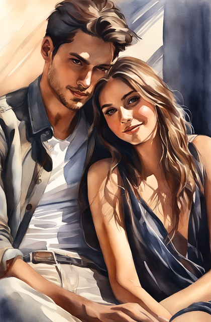 Free ai generated couple love illustration